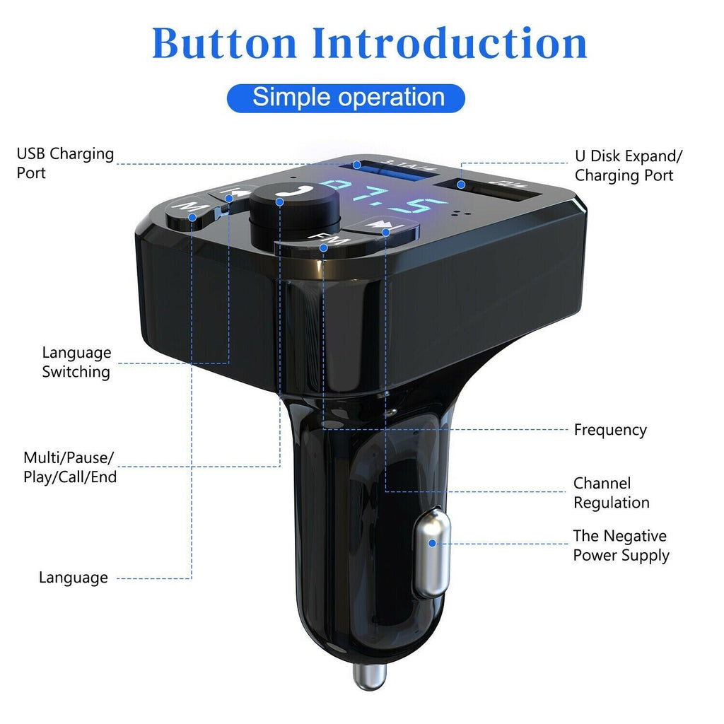 Bluetooth Car FM Transmitter & USB Charger — product view 10