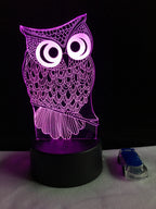 Owl Color-Changing LED Lamp — product view 7