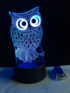 Owl Color-Changing LED Lamp — product view 4