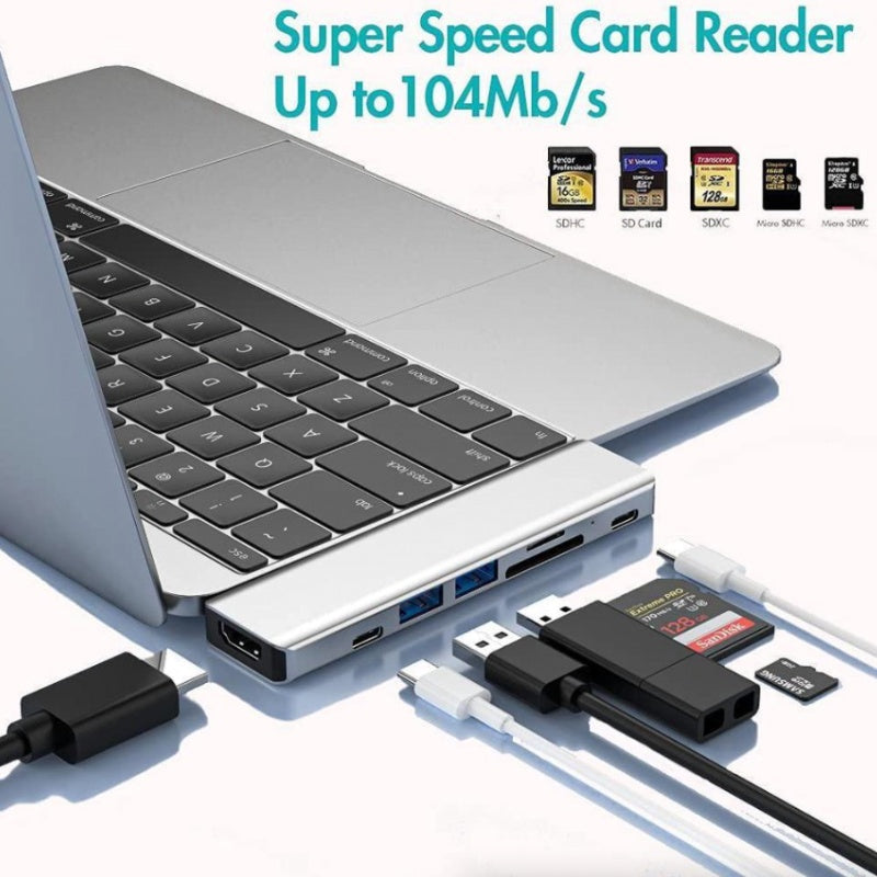4-in-1 USB-C Hub — Silver — product view 3
