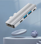 4-in-1 USB-C Hub — Silver