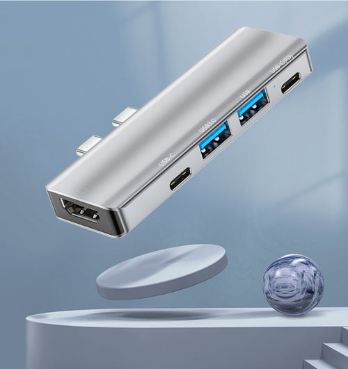4-in-1 USB-C Hub — Silver