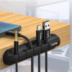 Silicone Desktop Cable Organizer — 3 Slots