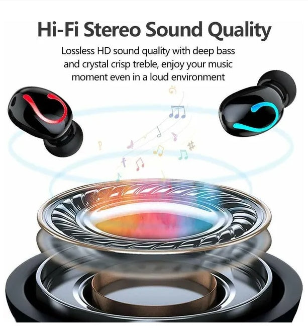 Bluetooth 5.1 Wireless Earbuds — Black — product view 3