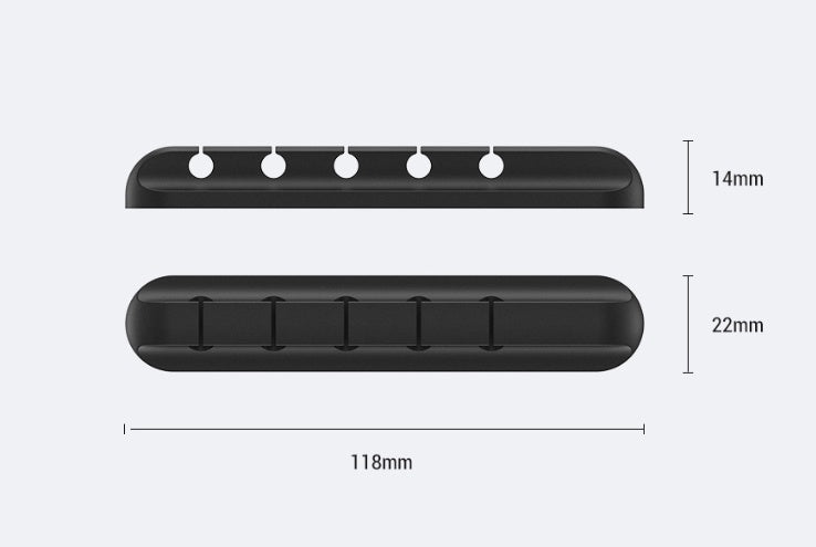 Silicone Desktop Cable Organizer — 3 Slots — product view 3