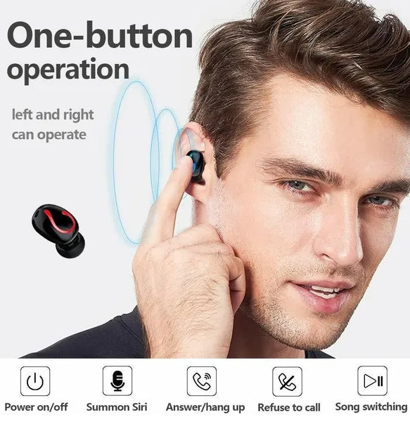 Bluetooth 5.1 Wireless Earbuds — Black — product view 2