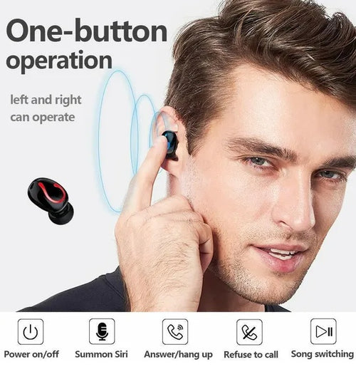 Bluetooth 5.1 Wireless Earbuds — Black — product view 2