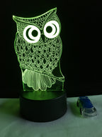 Owl Color-Changing LED Lamp — product view 5