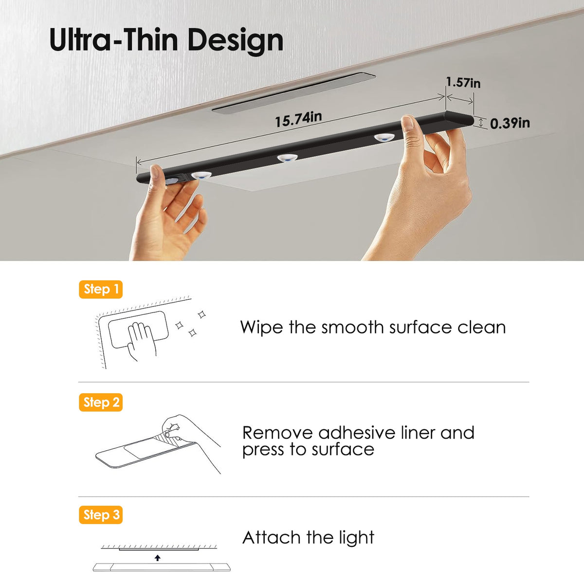 Rechargeable Motion Sensor Cabinet Lights — 2 Pack — product view 8