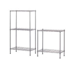 Adjustable Metal Kitchen Storage Rack — Silver — product view 2
