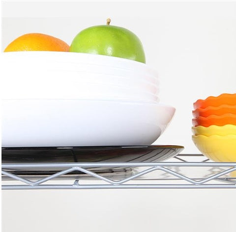 Adjustable Metal Kitchen Storage Rack — Silver — product view 5