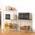Adjustable Metal Kitchen Storage Rack — Silver