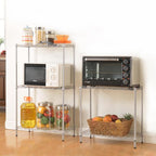 Adjustable Metal Kitchen Storage Rack — Silver