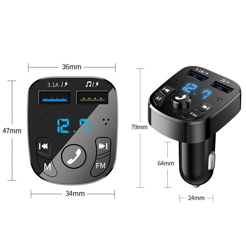 Bluetooth Car FM Transmitter & USB Charger — product view 9